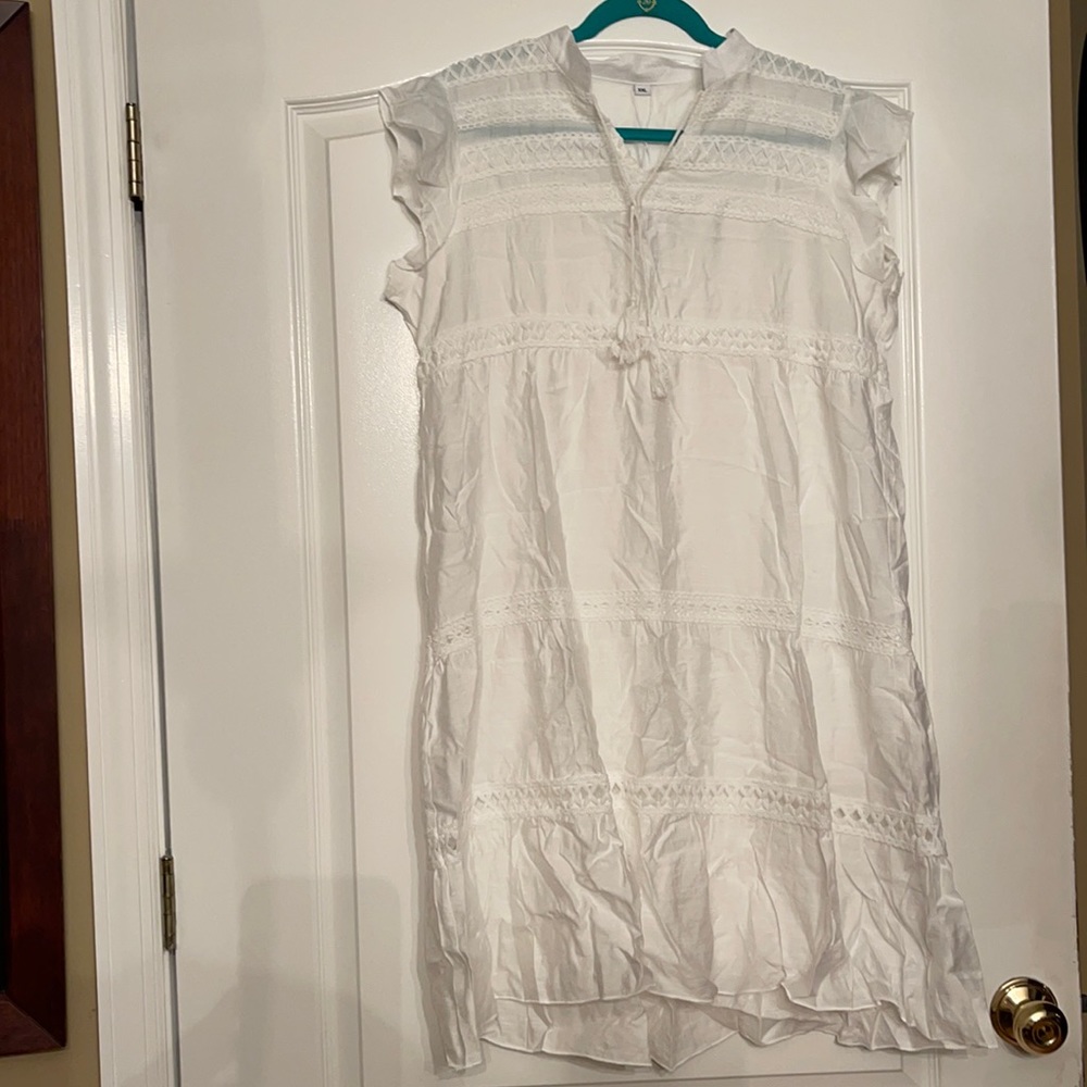 NWT white beach coverup
